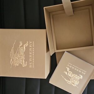 Burberry Empty Watch Box with Instructions Book.